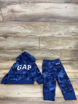 Baby Gap Full Zip Hoodie & Pants Set Blue Camo sz 4T