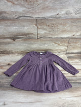 Kate Quinn Long Sleeve Ribbed Dress Mauve sz 2T
