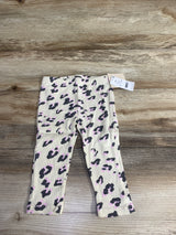 NEW Grayson Mini Leopard Print Ribbed Leggings Cream sz 18m