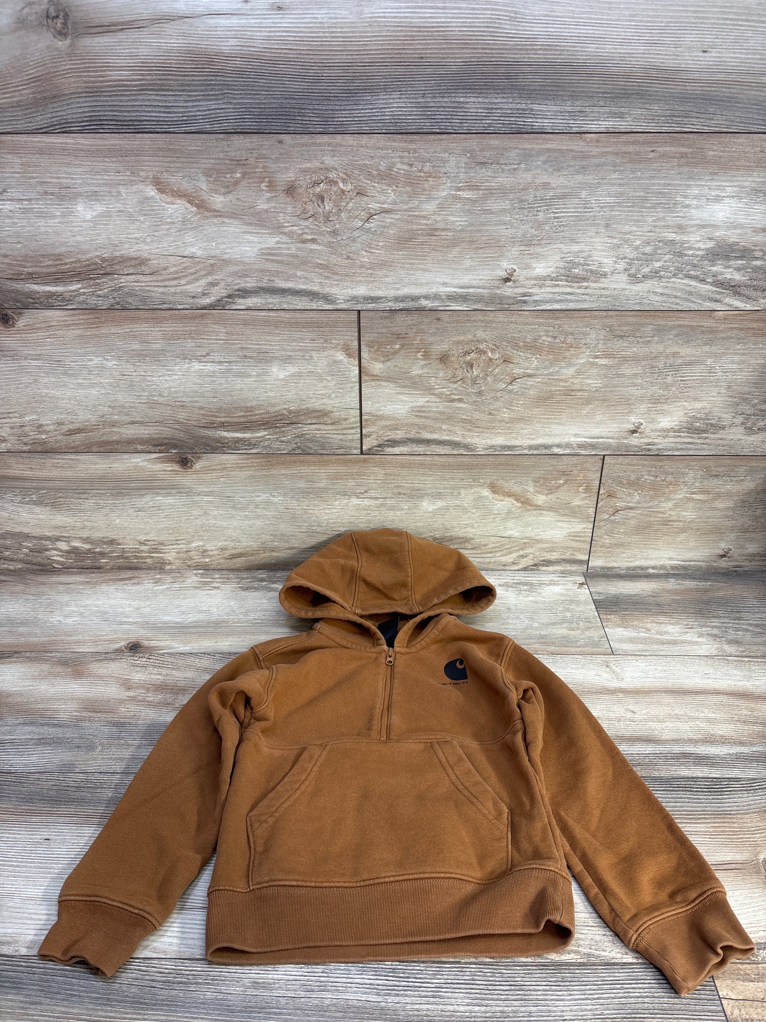 Carhartt Half-Zip Hooded Sweatshirt Brown sz 4T