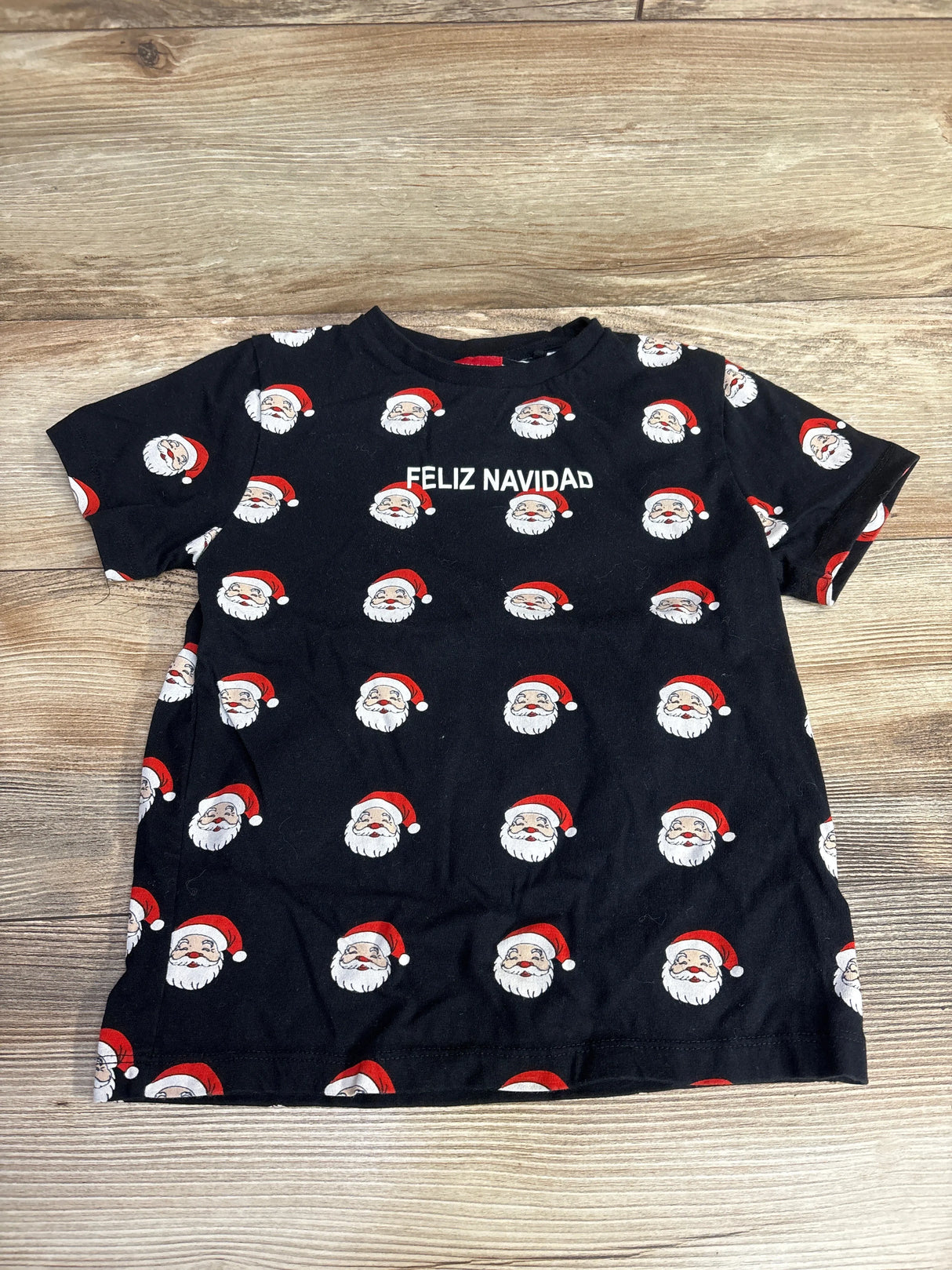 Cactus Boys Santa Feliz Navidad Shirt Black sz 5-6T
