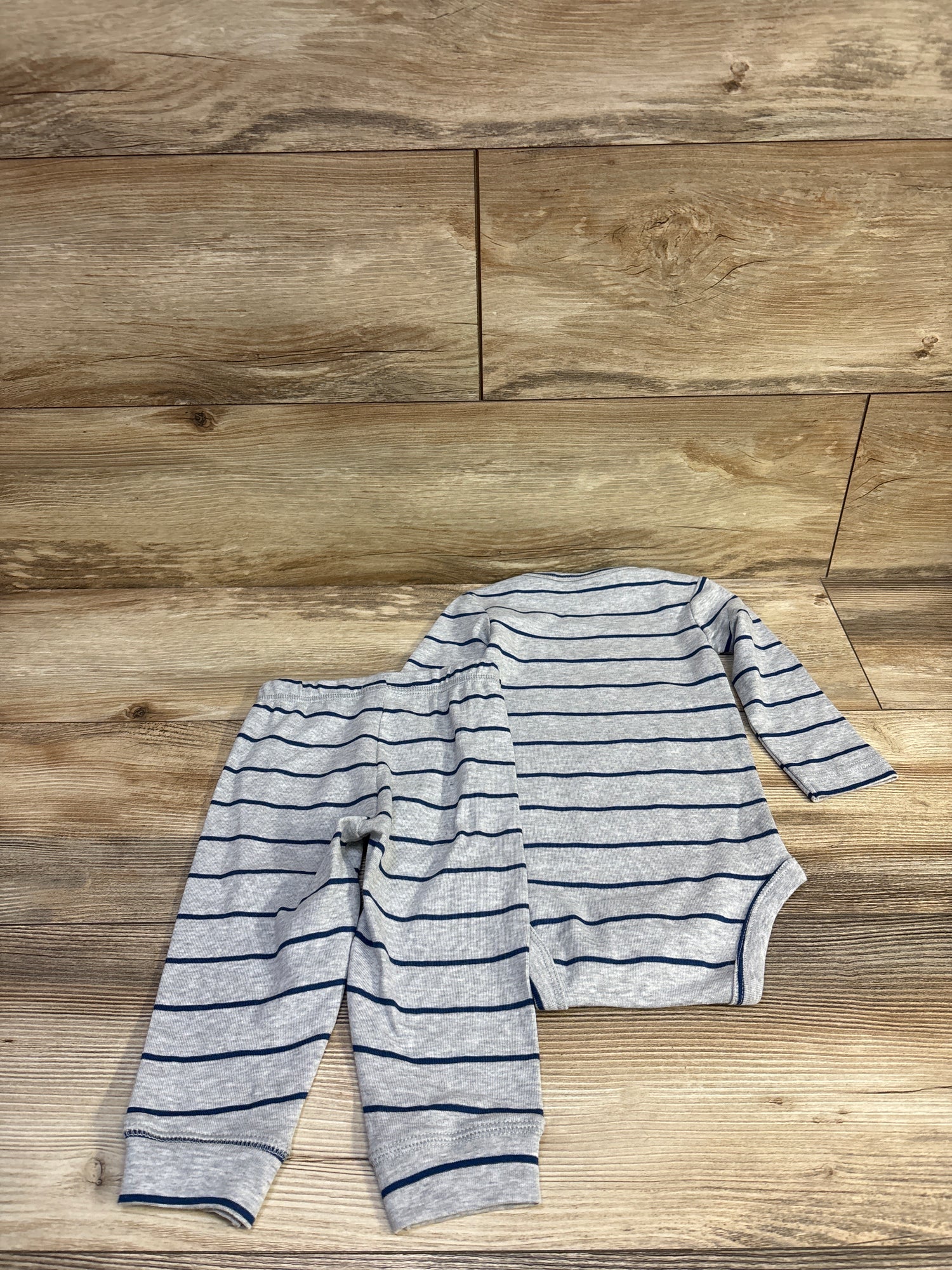 NEW Just One You 2pc Striped Bodysuit & Pants Set Grey sz 12m