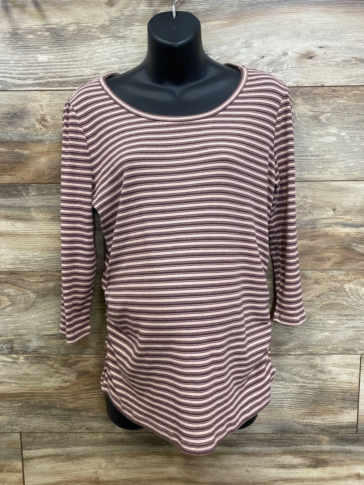 Sonoma Striped Shirt Ribbed Shirt Pink sz Large