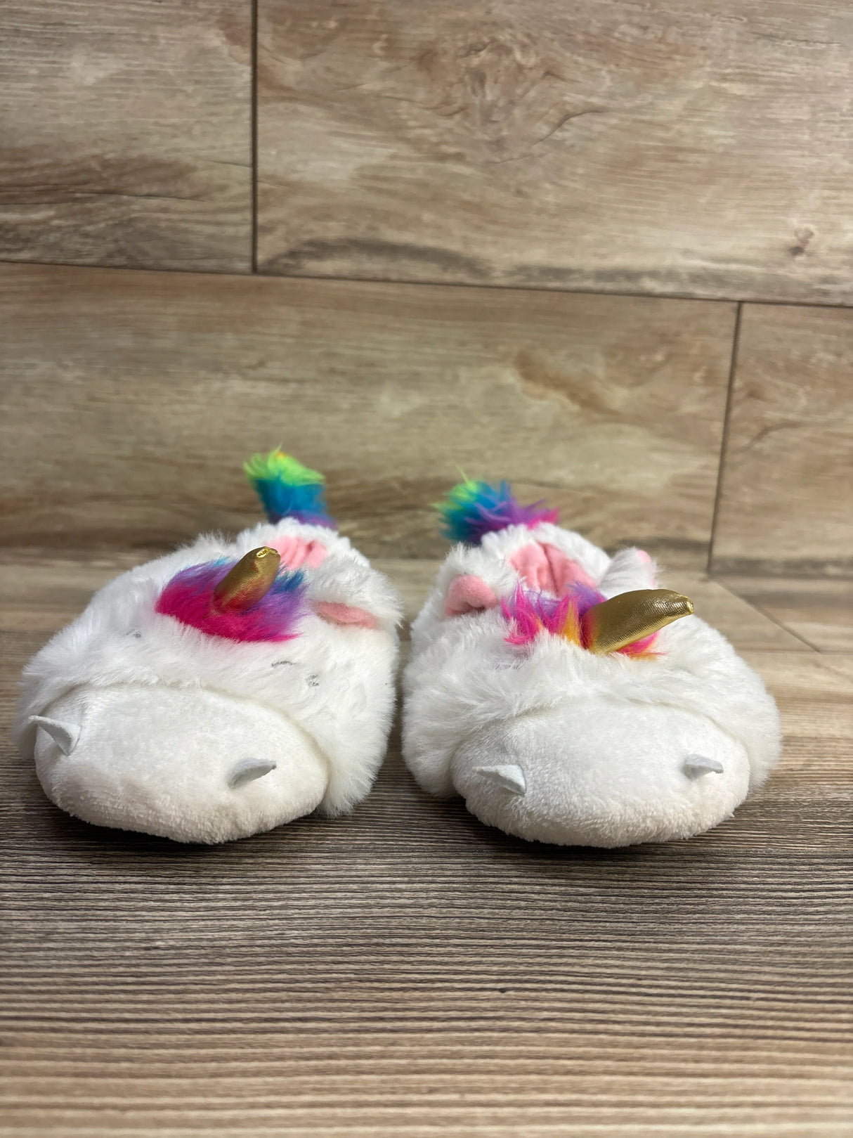 Faux Fur Unicorn Slippers sz 11/12c