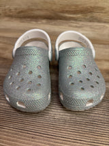 Crocs Classic Clogs Glitter Silver sz 8c