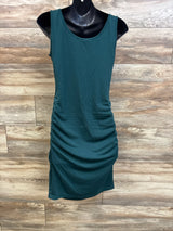 Maternity Tank Ruched Dress Green sz Medium