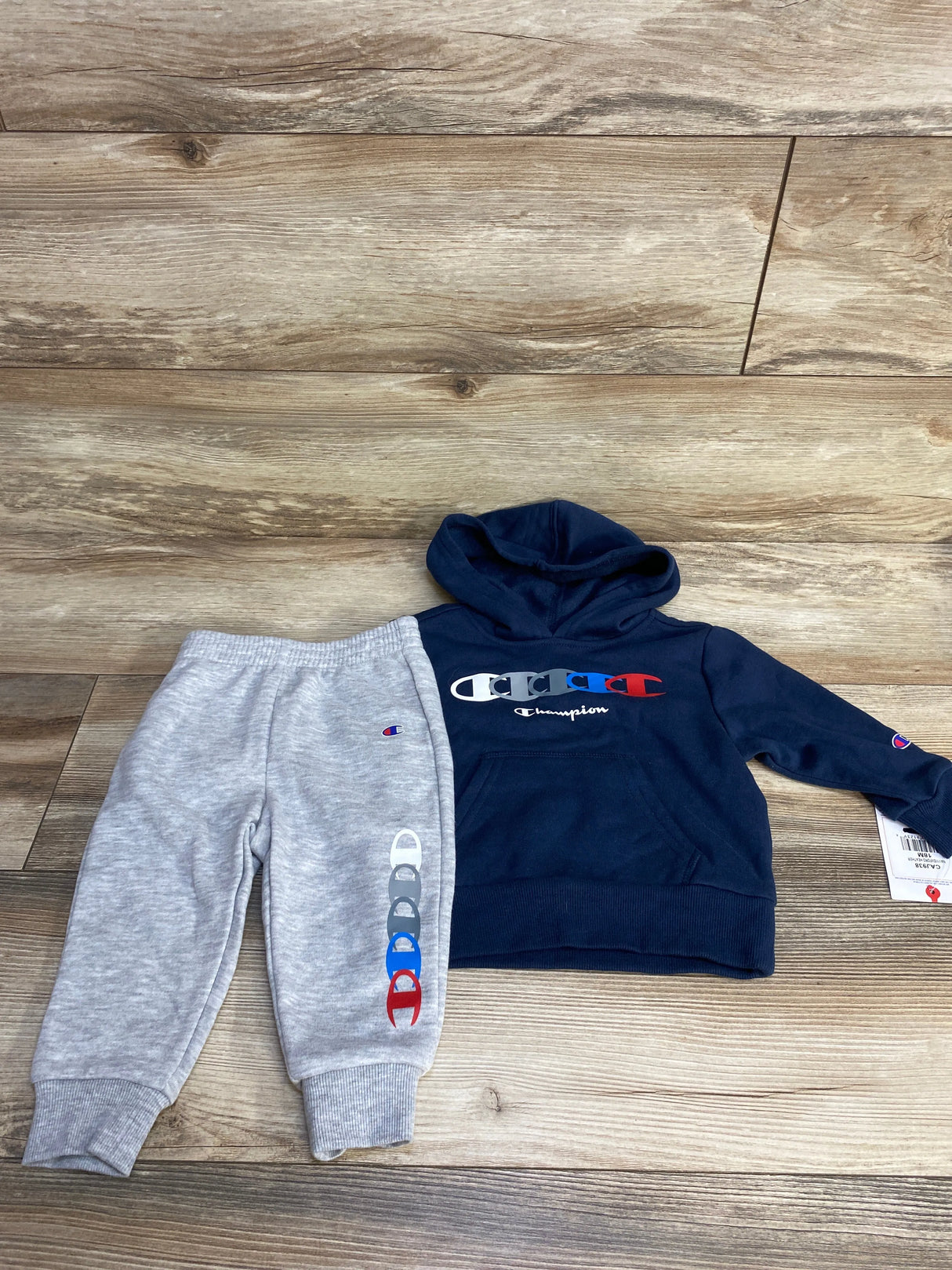 NEW Champion 2pc Pullover Hoodie & Joggers Navy sz 18m - Me n Mommy To Be