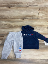 NEW Champion 2pc Pullover Hoodie & Joggers Navy sz 18m - Me n Mommy To Be
