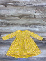 Mighty Goods Long Sleeve Polka Dot Dress Yellow sz 12m