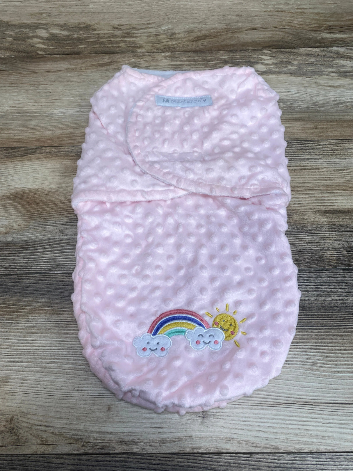 Petite L'amour Minky Dot Swaddle Wrap Pink sz 0-3m