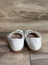 Tip Top Kids Mary Jane Bedazzled Flats White sz 1c