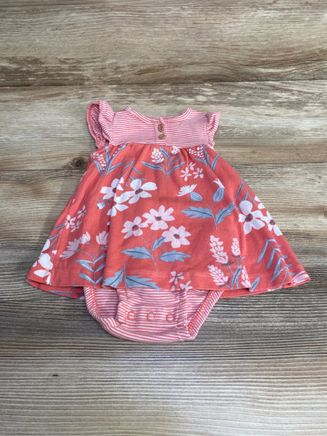 Carter's Floral Striped Bodysuit Dress Pink sz 3m - Me n Mommy To Be