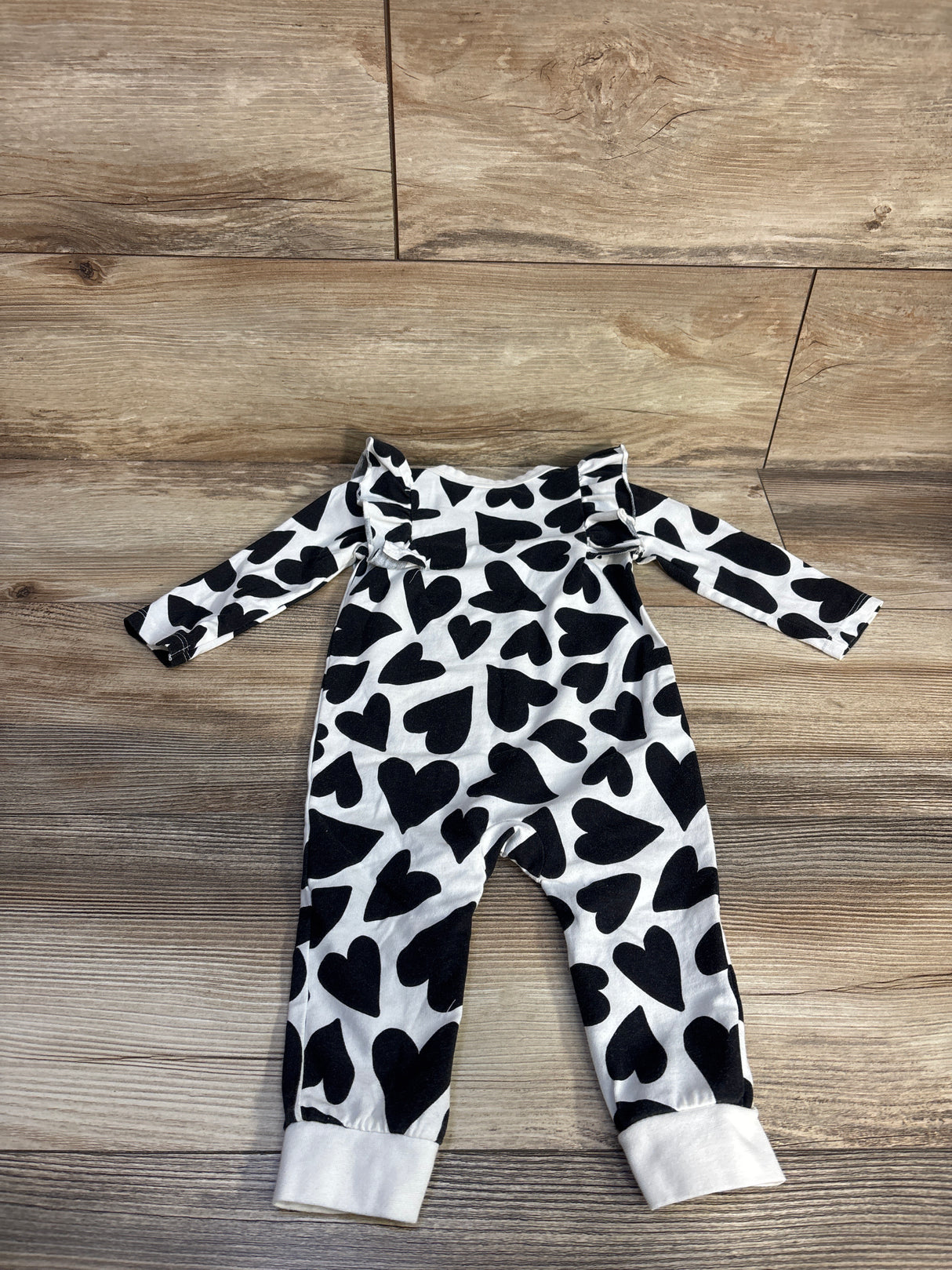Cat & Jack Hear Print Coverall White sz 6-9m