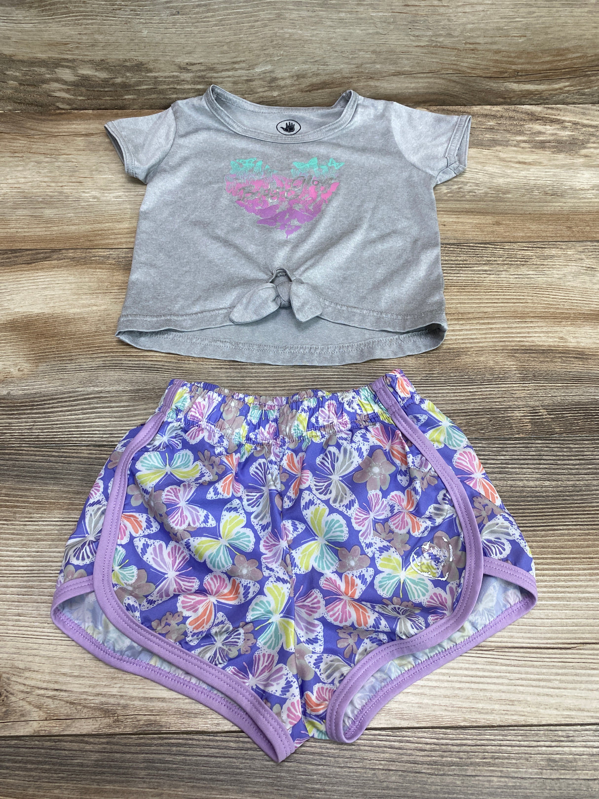 Body Glove 2pc Shirt & Shorts Set Grey sz 24m