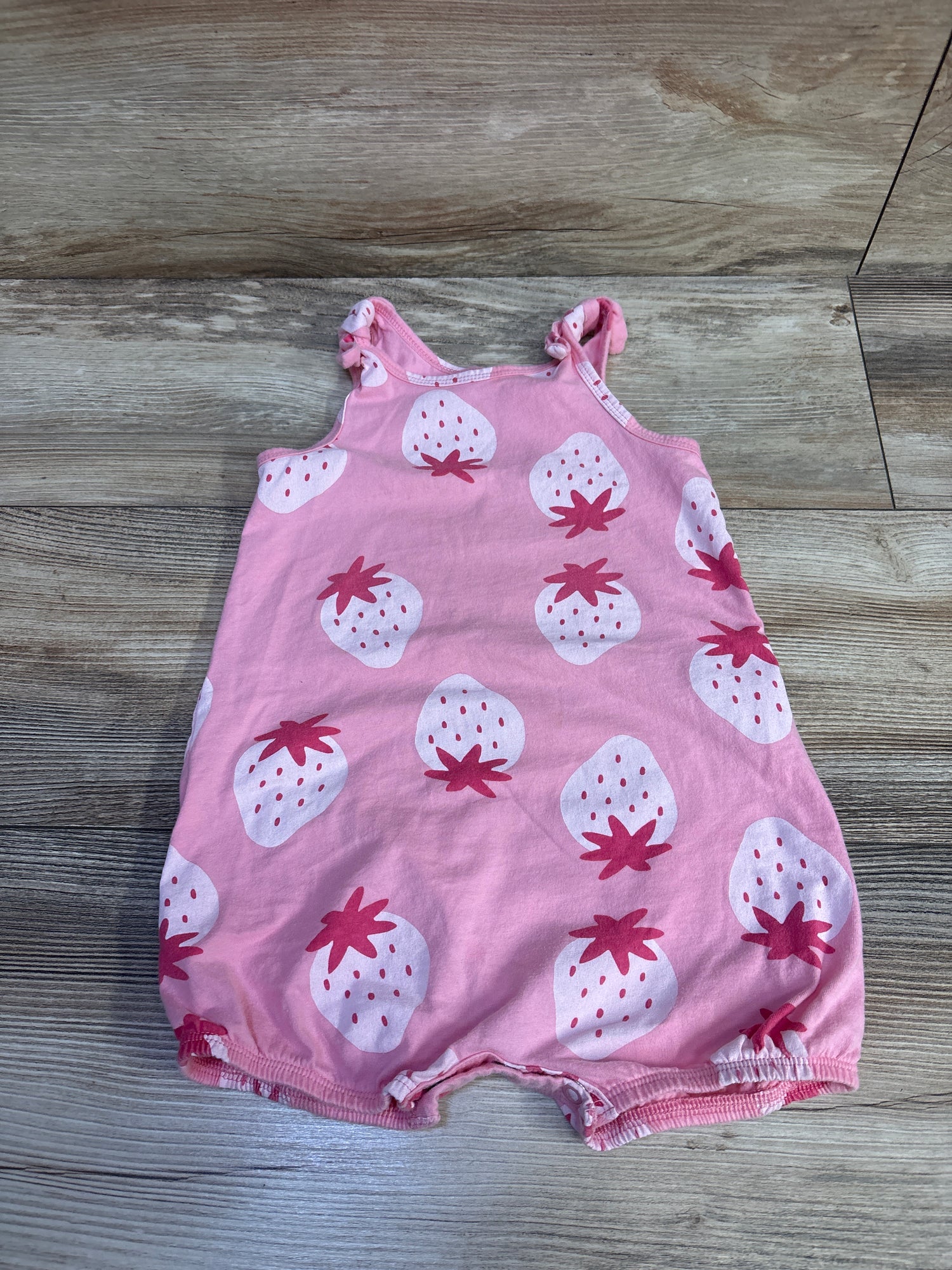 Carter's Strawberry Shortie Romper Pink sz 24m
