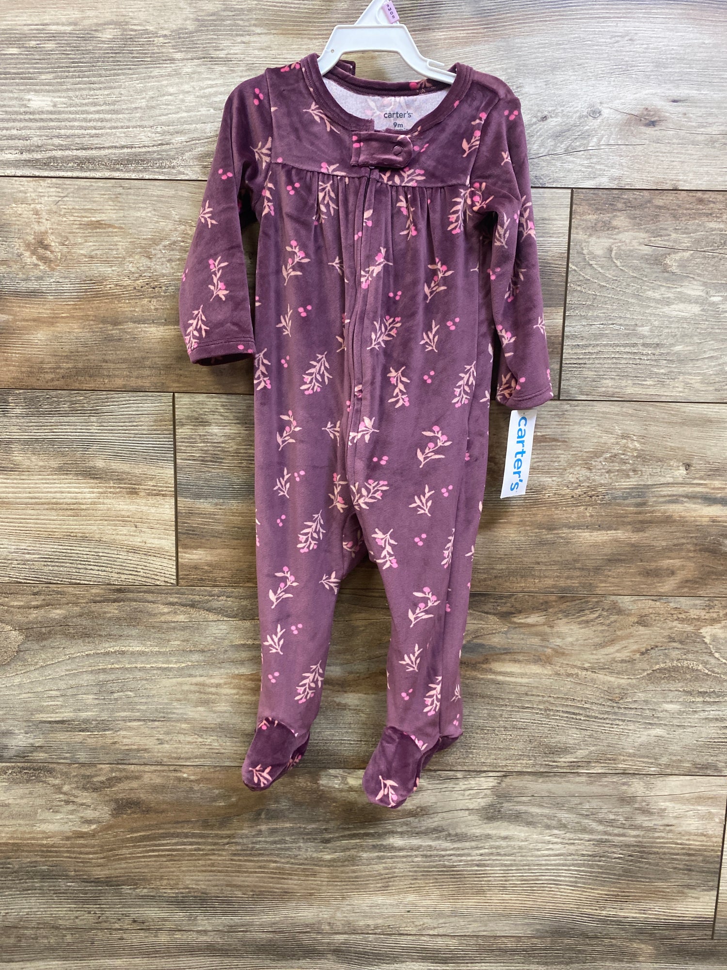 NEW Carter's 2pc Blanket Sleeper & Headband Set Purple sz 9m