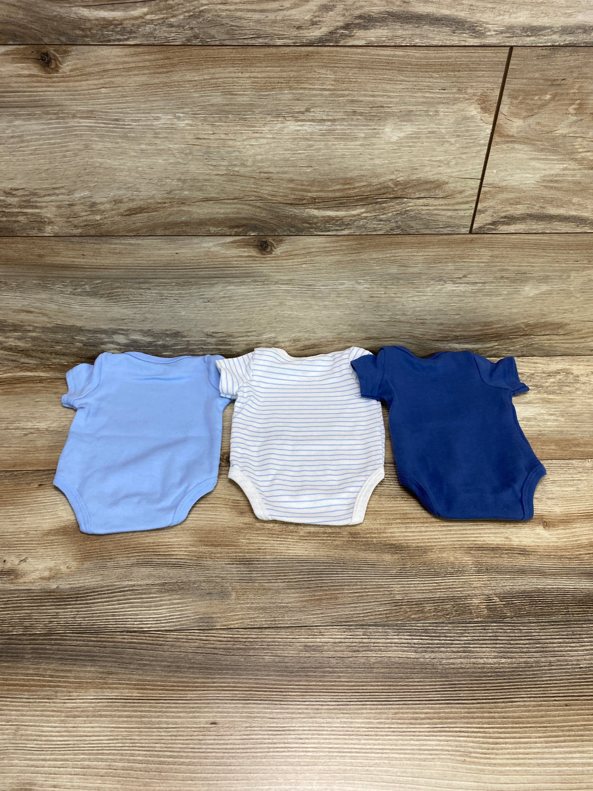 Sterling Baby 3pk Bodysuits Blue/White sz Newborn