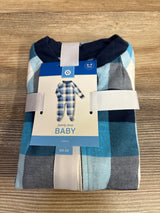 Buffalo Plaid Sleeper Blue sz 6-9m