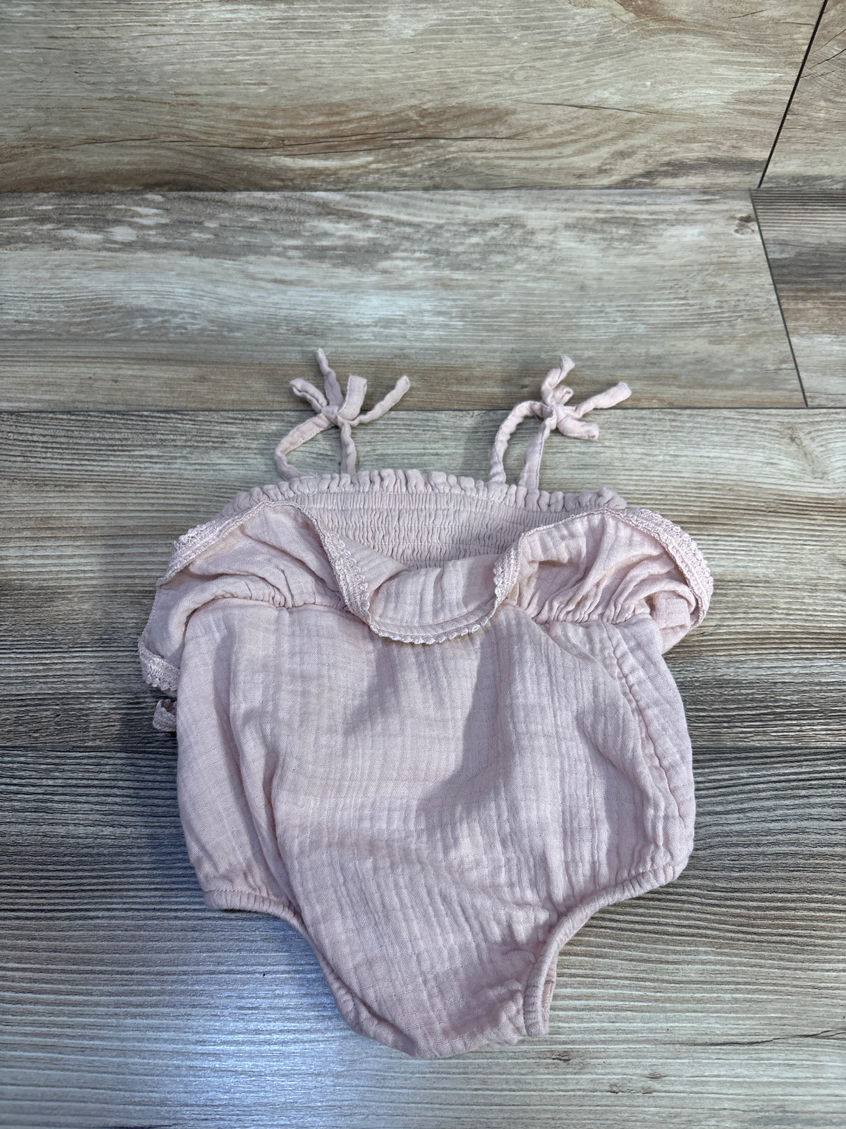 Cloud Island Smocked Skirted Bubble Romper Pink sz 0-3m
