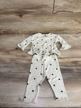 Baby Gap 2pc Polka Dot Shirt & Bottoms Set Cream sz 0-3m