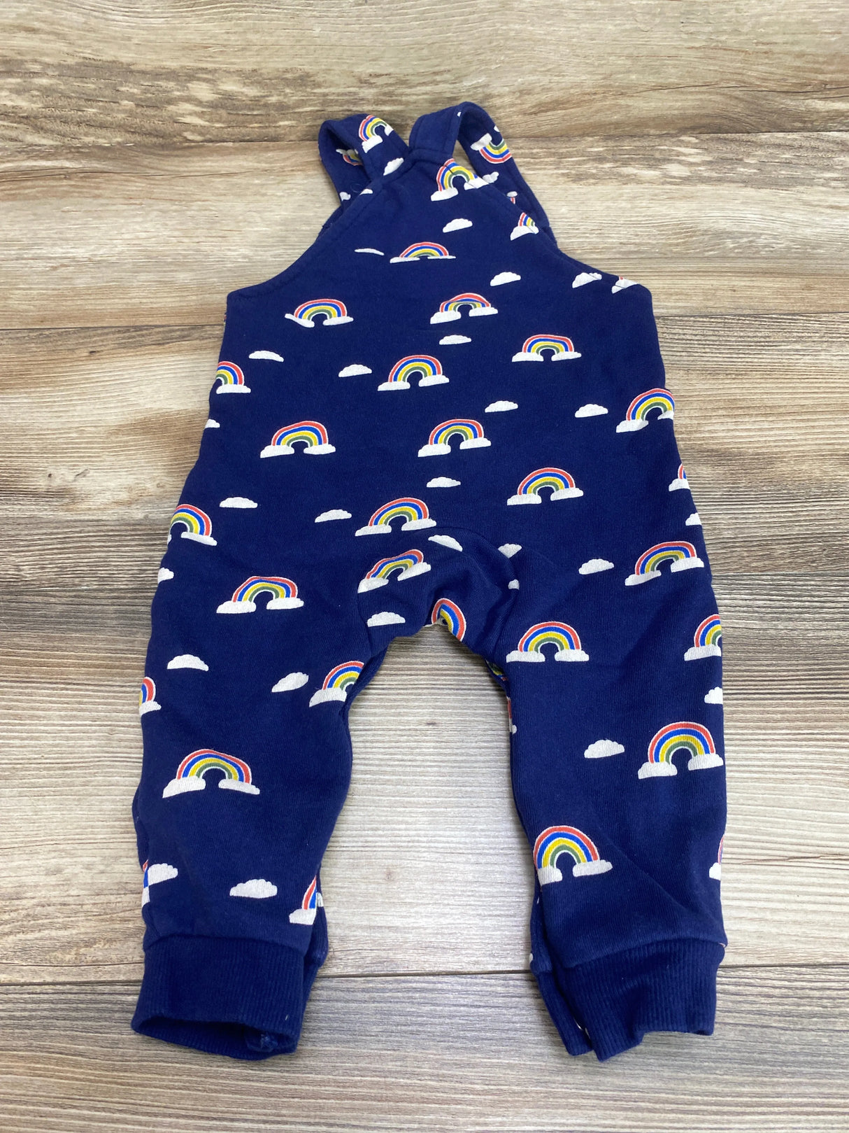 Baby Boden Rainbow Overalls Navy sz 12-18m