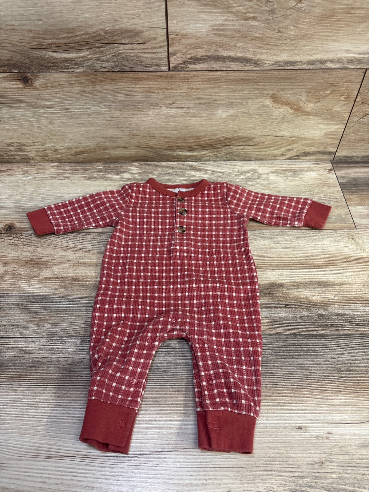 Modern Moments Knit Henley Coverall Red sz 0-3m