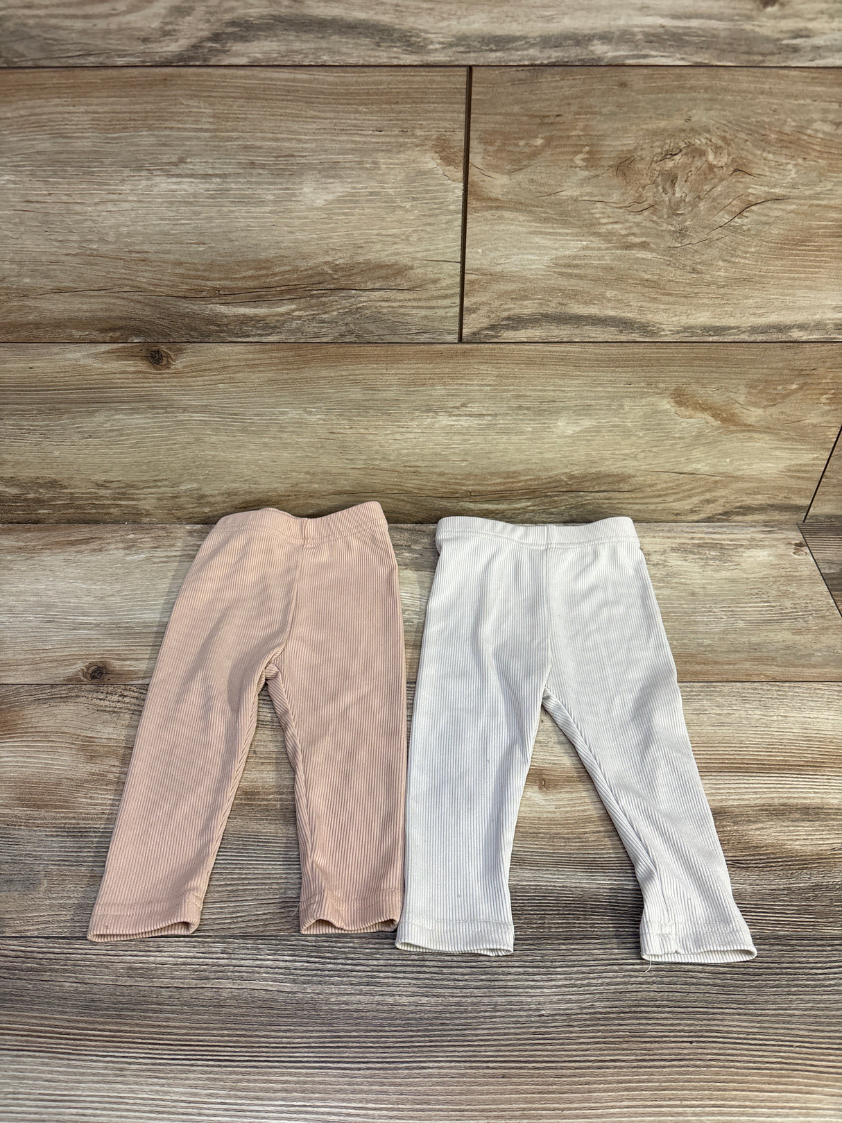 Shein 2pk Ribbed Pants Beige sz 9-12m