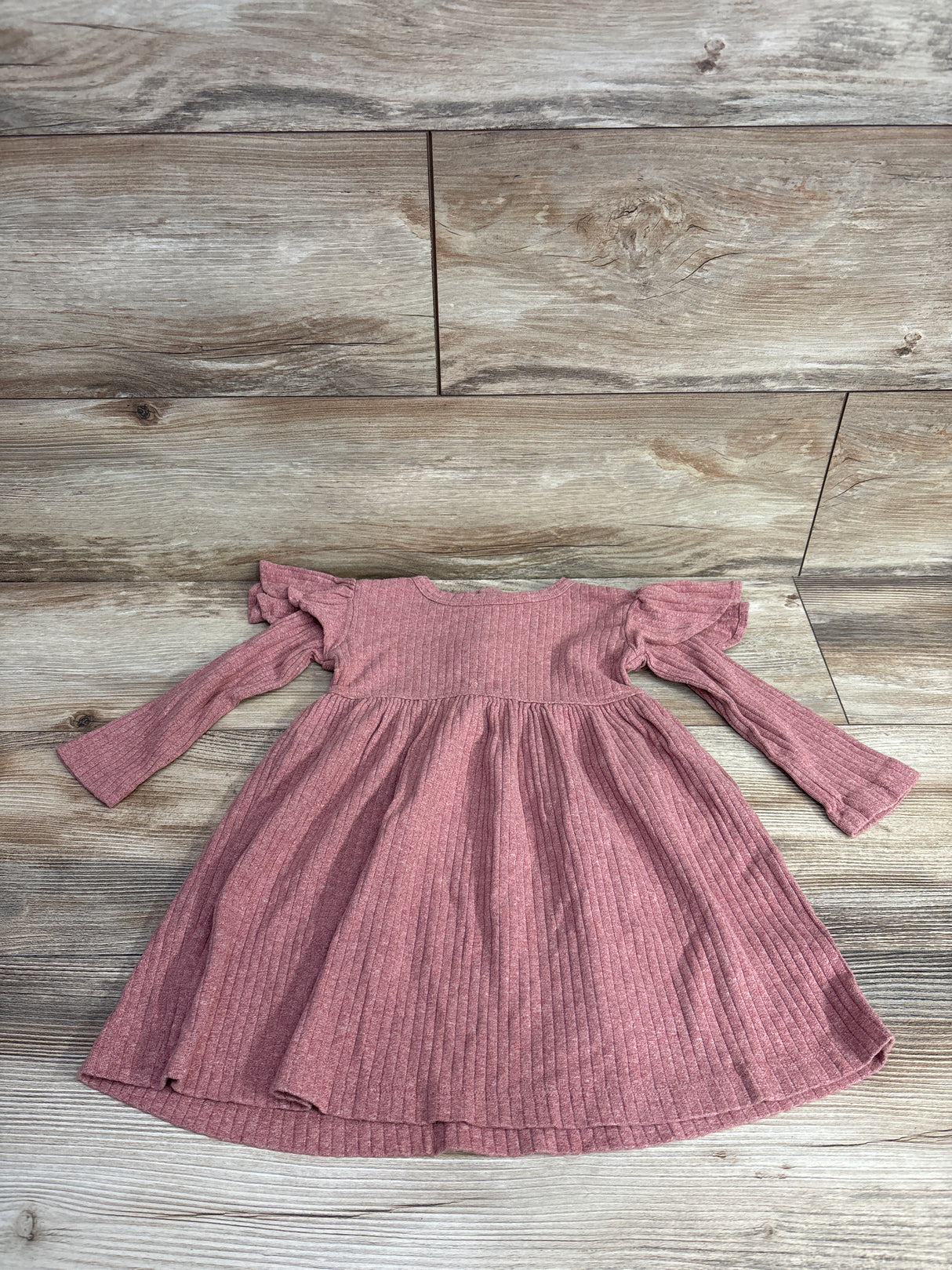 Kate Quinn Ribbed Long Sleeve Dress Pink sz 2T