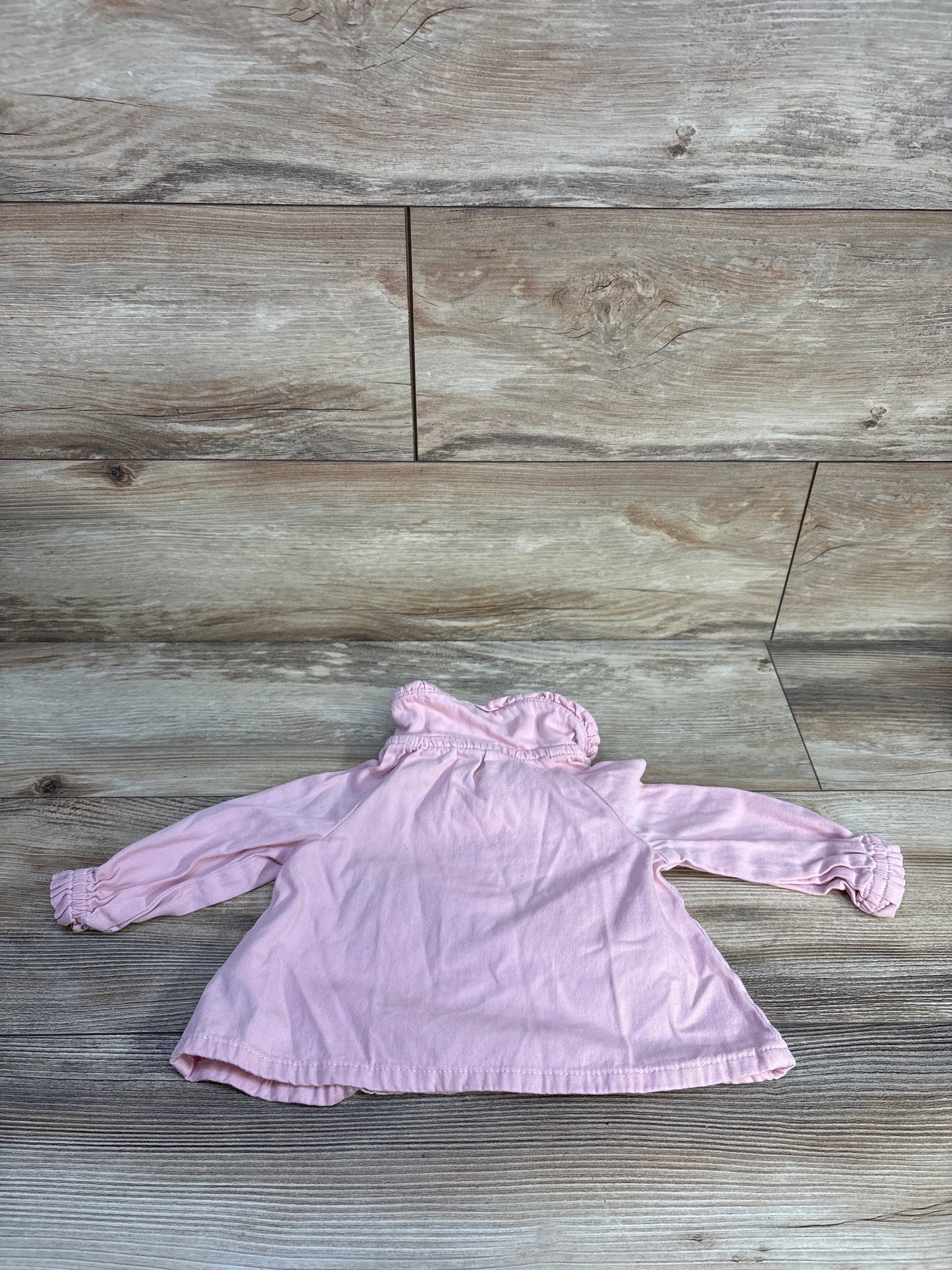 Baby Gap Denim Henley Top Pink sz 6-12m