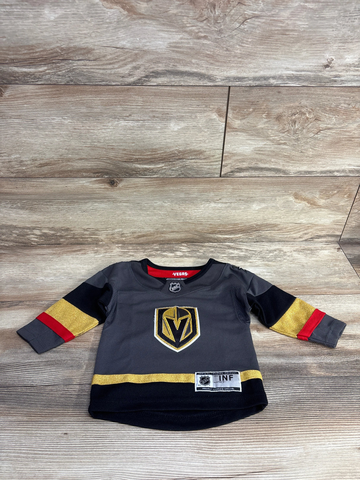 NHL Vegas Golden Knights Alternate Replica Jersey Grey sz 12-24m