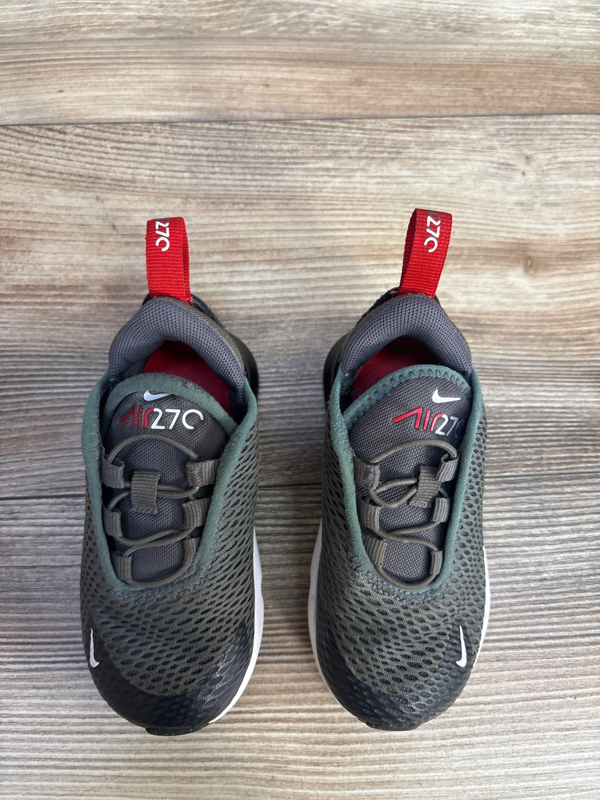 Nike Air Max 270 TD 'Iron Grey University Red' Sneakers, Grey sz 7c