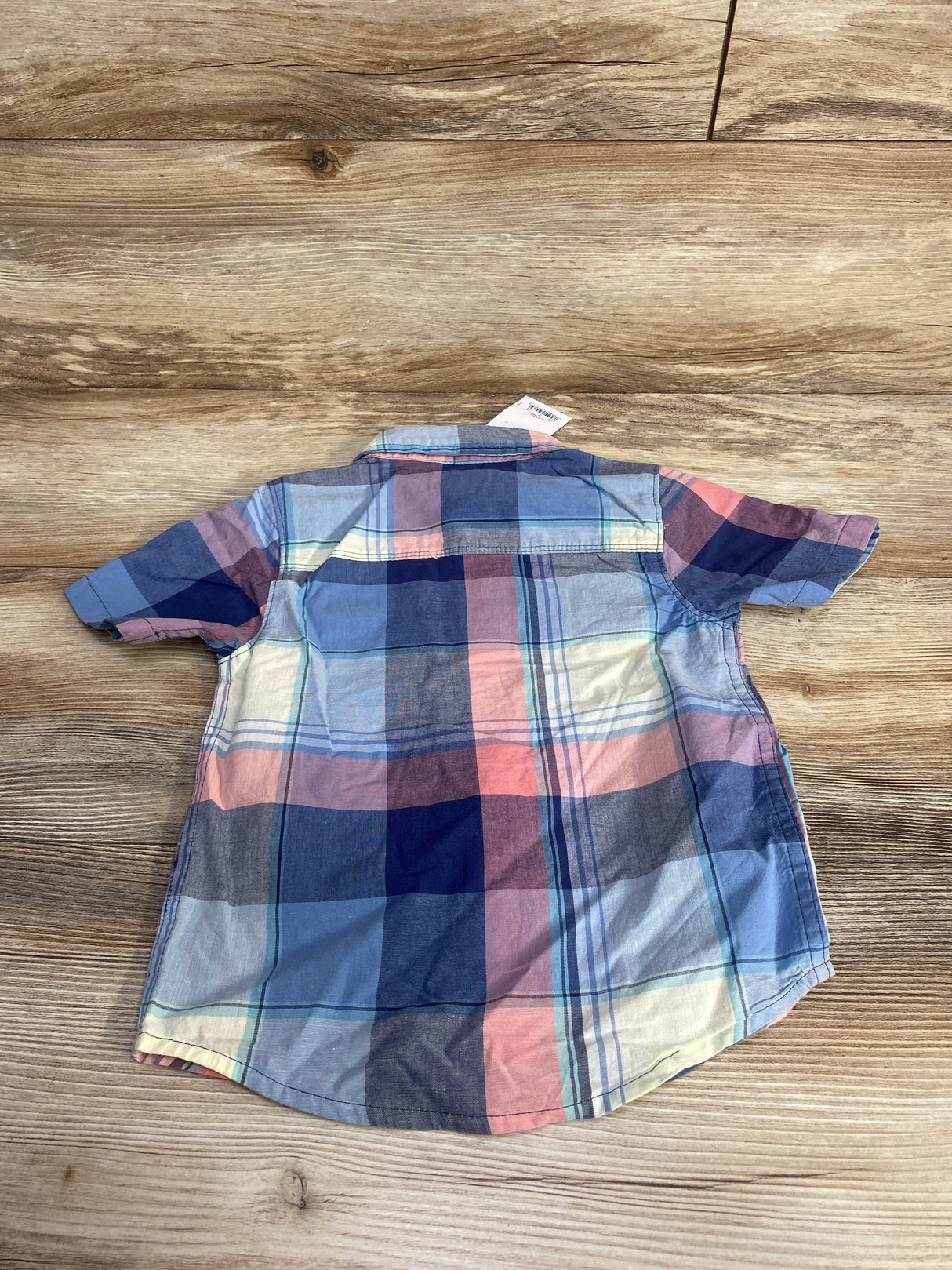 NEW Oshkosh Plaid Button Up Shirt Blue sz 3T