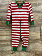 NEW Hanna Andersson Striped Zip Sleeper Red sz 18-24m