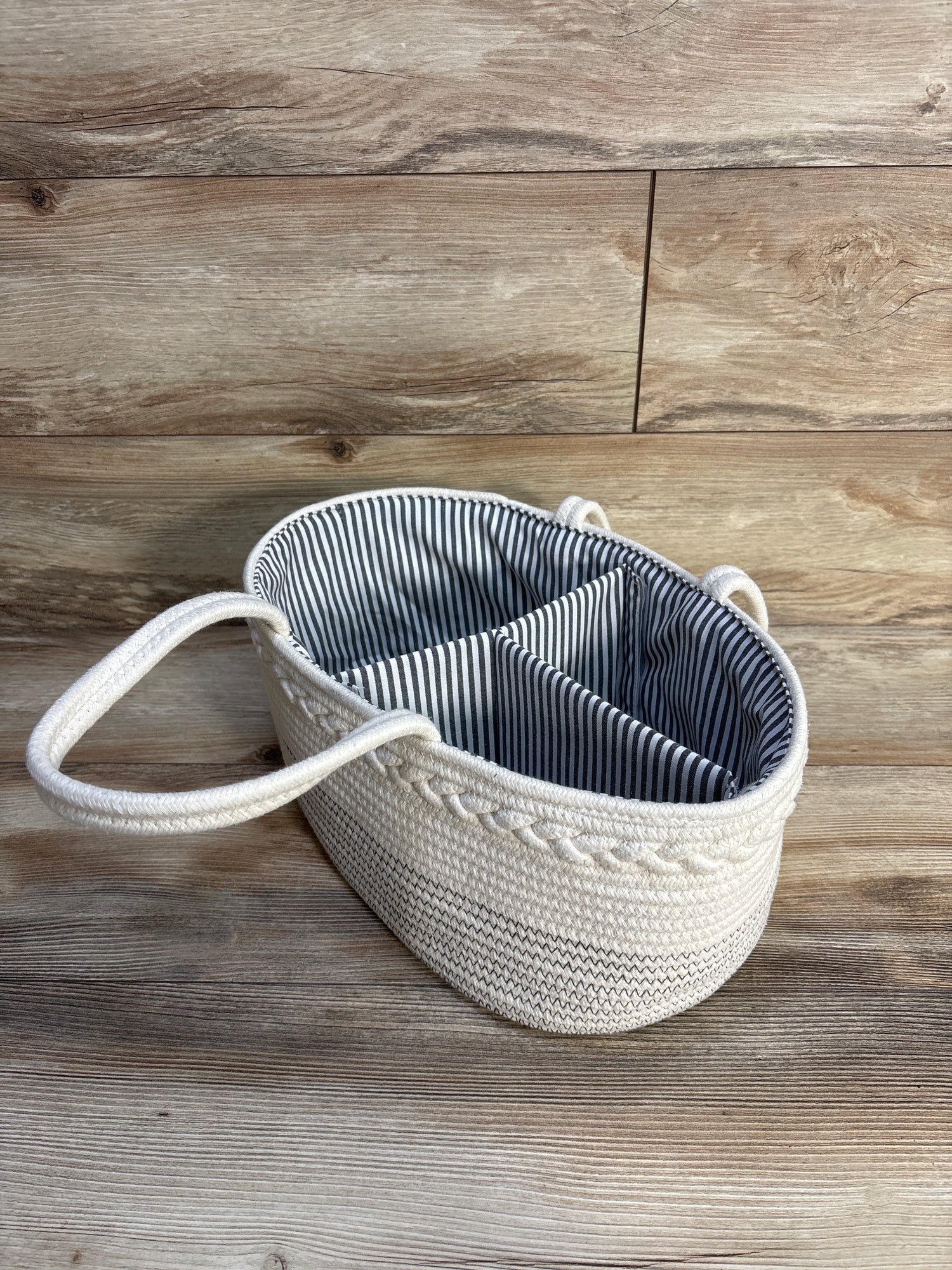 Stroller Society Cotton Rope Diaper Caddy Basket