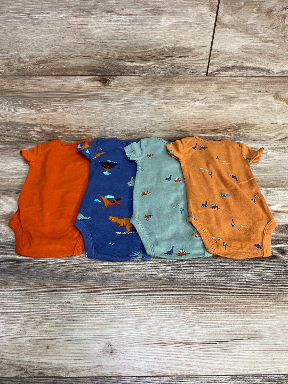 Carter's 4pk Dino Bodysuits Orange sz 3m