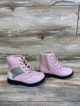 Children's Place Glitter Rainbow Boots Pink sz 8c