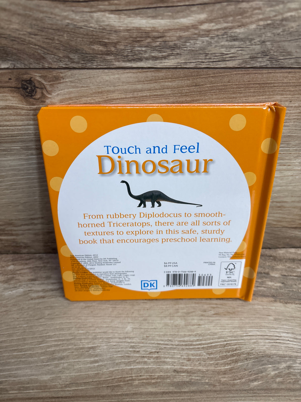 DK Touch and Feel Dinosaur Board Book