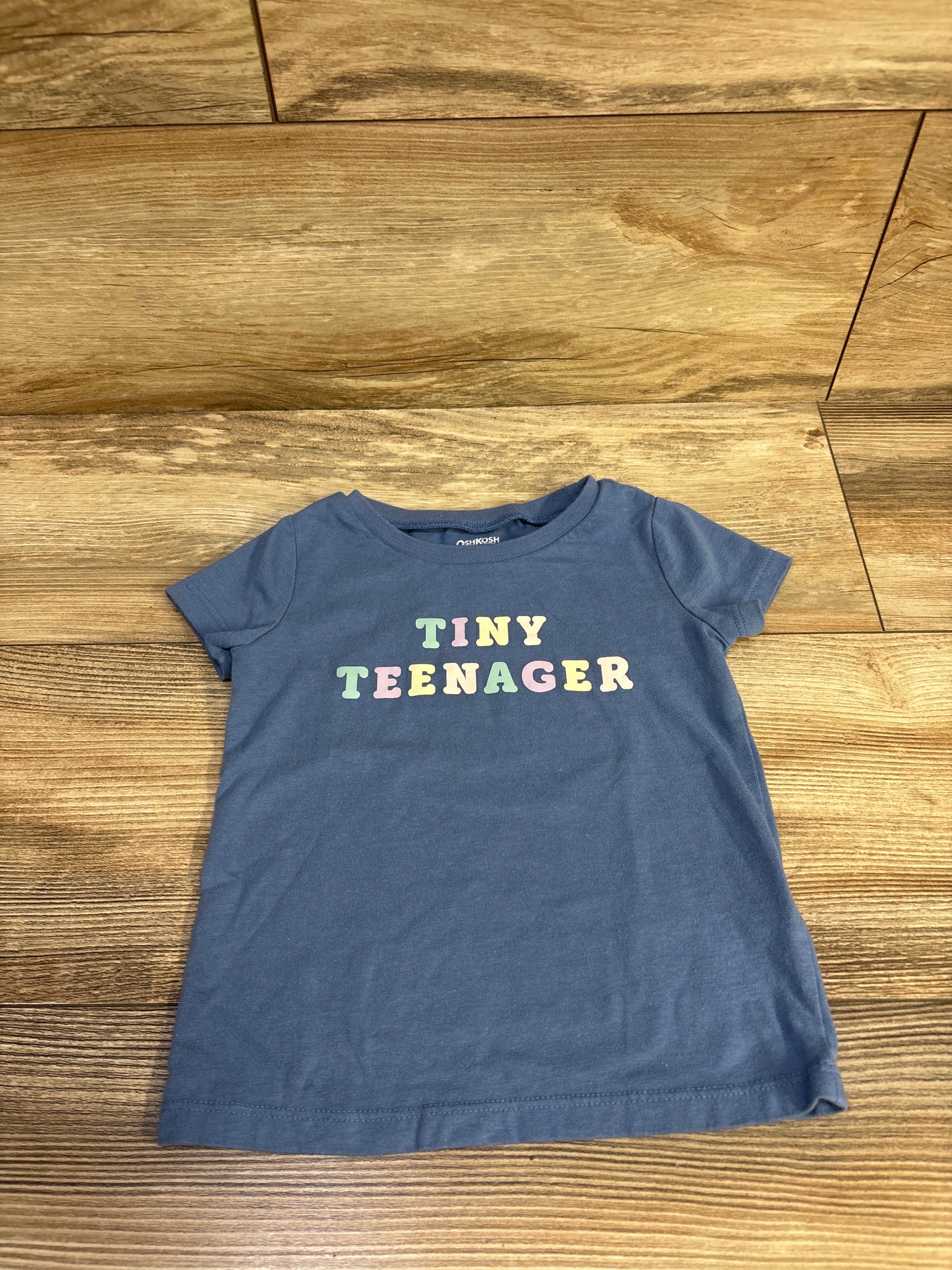 OshKosh Tiny Teenager Shirt Blue sz 2T