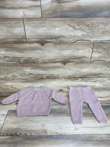 Old Navy 2pc Pointelle Knit Pullover Sweater Set Pink sz 6-12m