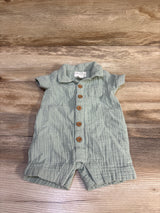 Little Planet Gauze Polo Shortie Romper Green sz Newborn
