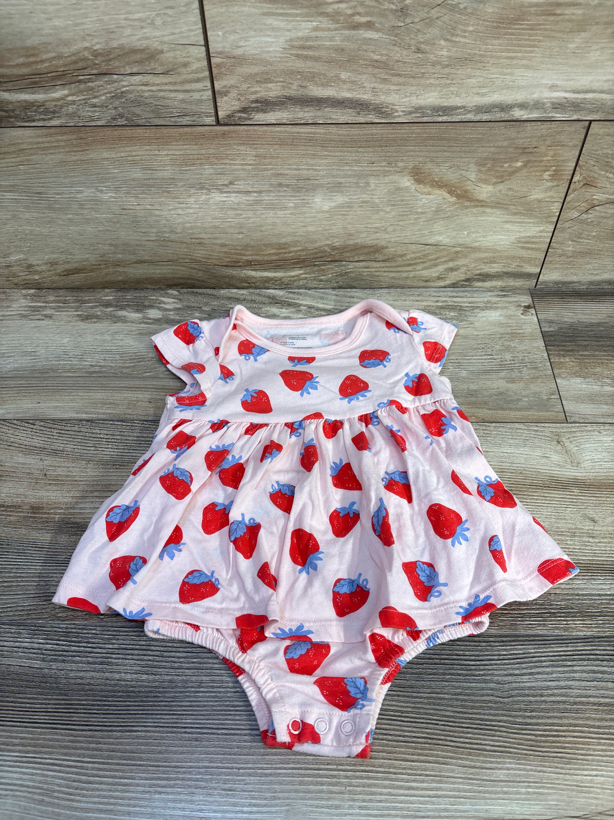 First Impressions Strawberry Bodysuit Dress Pink sz 18m