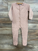 Laughing Llama Knit Footed Coverall Pink sz 9m
