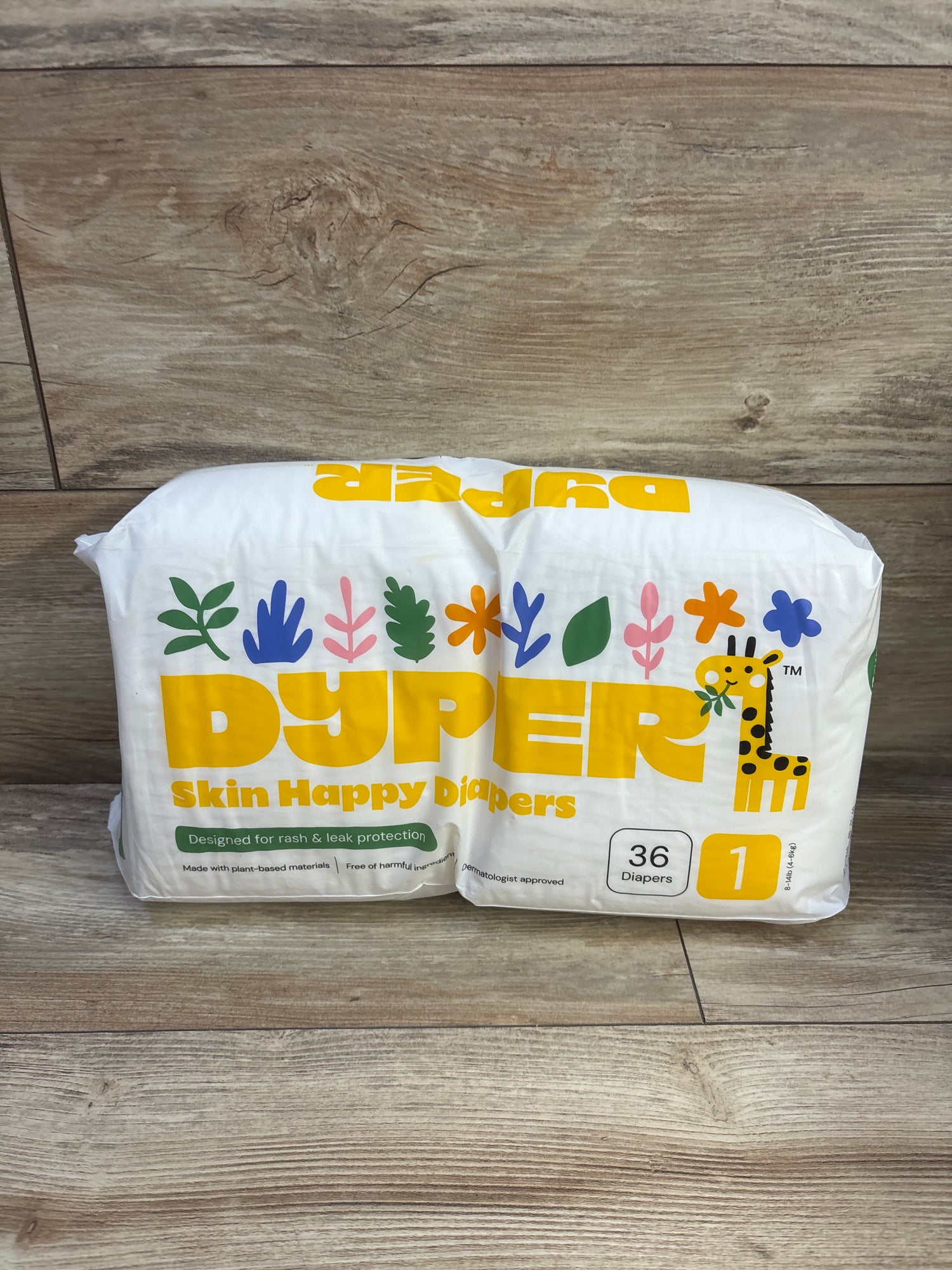 NEW Dyper Skin Happy Diapers Size 1 36ct