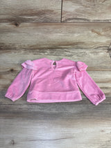 Btween Floral Embordered Velour Top Pink sz 12m