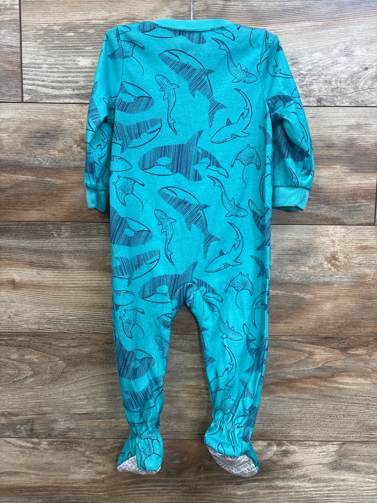 Just One You Shark Print Sleeper Blue sz 18m