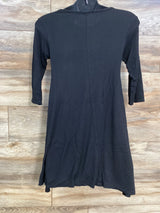Boohoo 3/4 Sleeve Cross Strap Swing Top Black sz Small