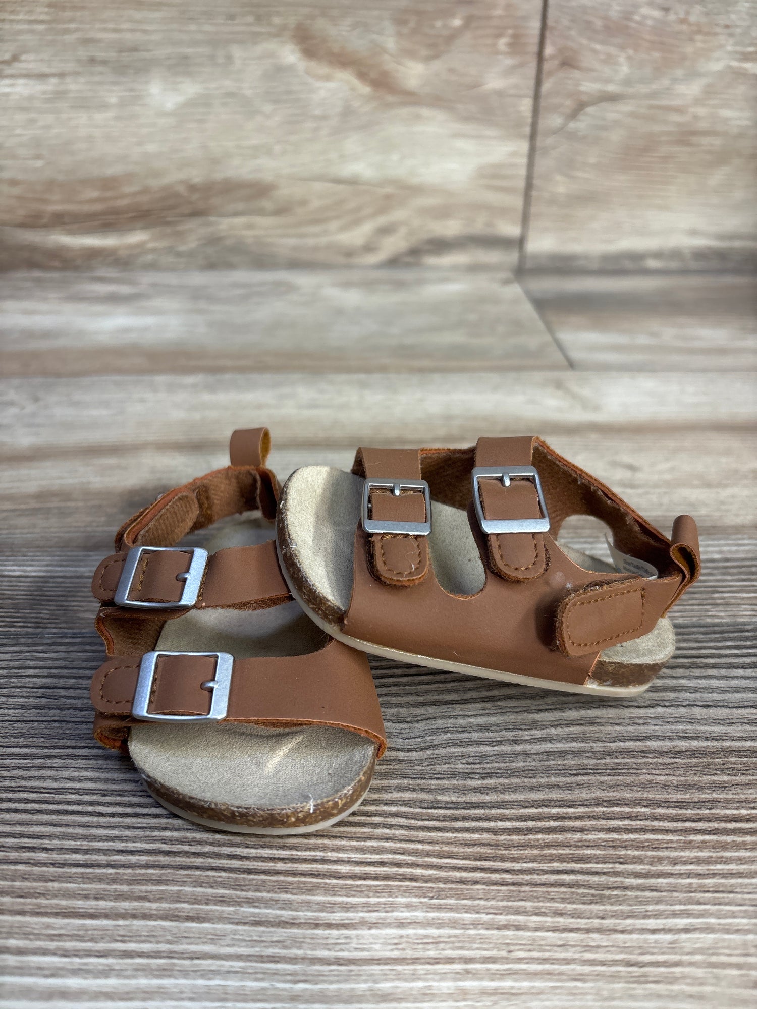 Carter's Double Strap Sandals Brown sz 1/2c