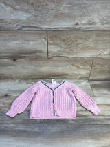 Janie & Jack Cable Knit Balloon Sleeve Cardigan in Candy Pink sz 2T