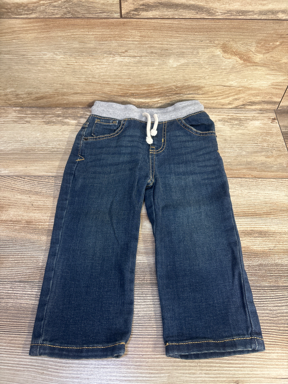 Cat & Jack Drawstring Straight Jeans Blue sz 18m