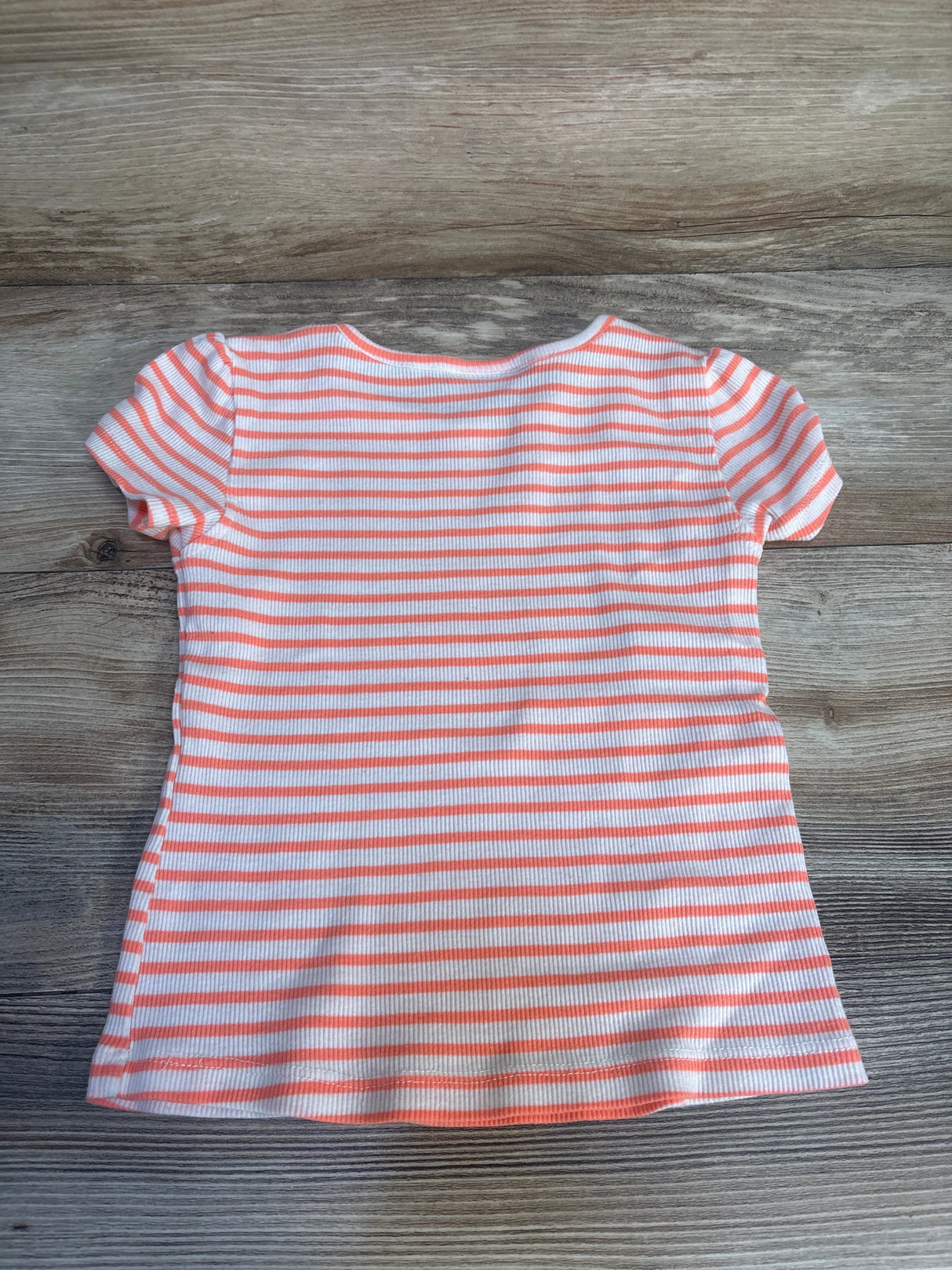 Little Lass Striped Ribbed Shirt White sz 5T